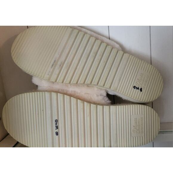 Dluxe by Dearfoams Women's L (10) Memory Foam Lamb Fur Slide Slippers - Picture 7 of 10